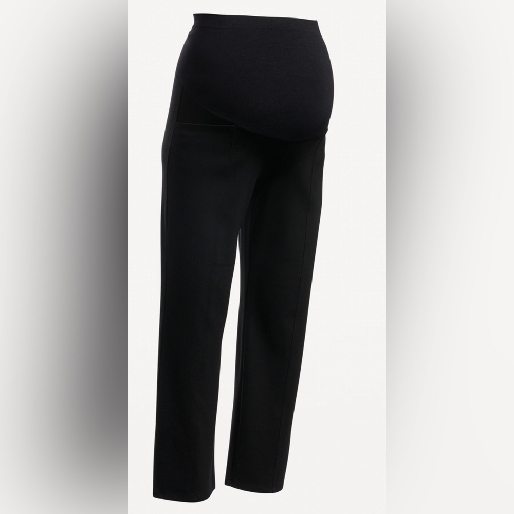 Maternity Full Panel Stevie Straight Taper Ankle Pants